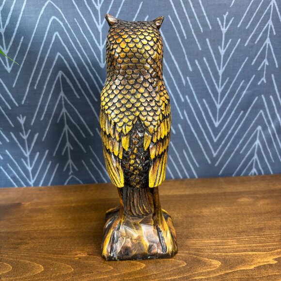 Vintage Pearlite Stone Owl Canadian Wildlife Home Decor - Picture 3 of 12